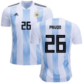 Wholesale Cheap Argentina #26 Pavon Home Soccer Country Jersey