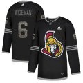 Wholesale Cheap Adidas Senators #6 Chris Wideman Black Authentic Classic Stitched NHL Jersey
