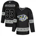 Wholesale Cheap Adidas Predators #33 Viktor Arvidsson Black Authentic Team Logo Fashion Stitched NHL Jersey