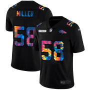 Cheap Denver Broncos #58 Von Miller Men's Nike Multi-Color Black 2020 NFL Crucial Catch Vapor Untouchable Limited Jersey