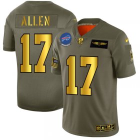 Wholesale Cheap Buffalo Bills #17 Josh Allen NFL Men\'s Nike Olive Gold 2019 Salute to Service Limited Jersey