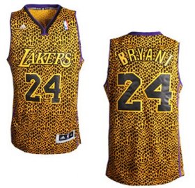 Wholesale Cheap Los Angeles Lakers #24 Kobe Bryant Leopard Print Fashion Jersey