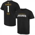 Wholesale Cheap Men's Jacksonville Jaguars Pro Line College Number 1 Dad T-Shirt Black