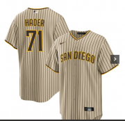 Wholesale Cheap Men's San Diego Padres #71 Josh Hader Grey With Patch Cool Base Stitched Baseball Jersey