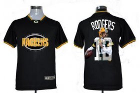 Wholesale Cheap Nike Packers #12 Aaron Rodgers Black Men\'s NFL Game All Star Fashion Jersey