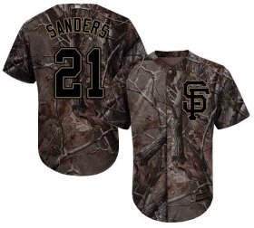 Wholesale Cheap Giants #21 Deion Sanders Camo Realtree Collection Cool Base Stitched MLB Jersey