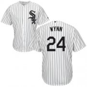 Wholesale Cheap White Sox #24 Early Wynn White(Black Strip) Home Cool Base Stitched Youth MLB Jersey