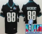 Cheap Men's Philadelphia Eagles #88 Dallas Goedert Limited Black Super Bowl LVII Vapor Jersey