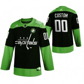 Wholesale Cheap Washington Capitals Custom Men\'s Adidas Green Hockey Fight nCoV Limited NHL Jersey