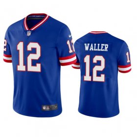 Wholesale Cheap Men\'s New York Giants #12 Darren Waller Blue Classic Stitched Jersey