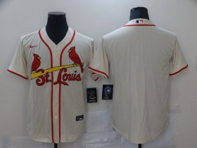 Wholesale Cheap Men St.Louis Cardinals Blank Cream Game Nike MLB Jerseys