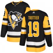 Wholesale Cheap Adidas Penguins #19 Bryan Trottier Black Home Authentic Stitched NHL Jersey