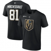 Wholesale Cheap Men's Vegas Golden Knights #81 Jonathan Marchessault Black 2023 Stanley Cup Champions Name & Number T-Shirt