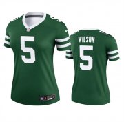 Cheap Women's New York Jets #5 Garrett Wilson Green 2024 Football Stitched Jersey(Run Small)