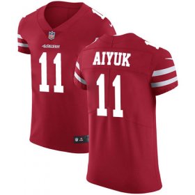 Wholesale Cheap Nike 49ers #11 Brandon Aiyuk Red Team Color Men\'s Stitched NFL Vapor Untouchable Elite Jersey