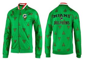 Wholesale Cheap NFL Miami Dolphins Heart Jacket Green_1