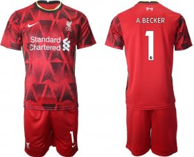 Wholesale Cheap Men 2021-2022 Club Liverpool home red 1 Nike Soccer Jersey