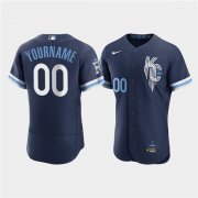 Wholesale Cheap Men's Kansas City Royals Customized 2022 Navy City Connect Stitched Baseball Jersey
