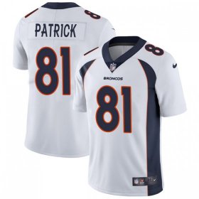 Wholesale Cheap Nike Broncos #81 Tim Patrick White Men\'s Stitched NFL Vapor Untouchable Limited Jersey