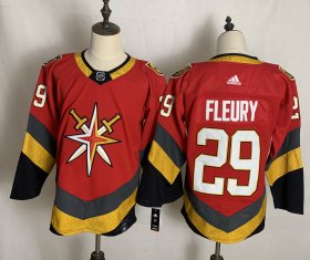 Wholesale Cheap Men\'s Vegas Golden Knights #29 Marc-Andre Fleury Red Adidas 2020-21 Alternate Authentic Player NHL Jersey