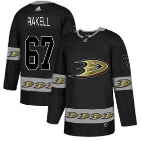 Wholesale Cheap Adidas Ducks #67 Rickard Rakell Black Authentic Team Logo Fashion Stitched NHL Jersey