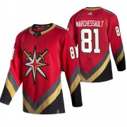 Wholesale Cheap Vegas Golden Knights #81 Jonathan Marchessault Red Men's Adidas 2020-21 Reverse Retro Alternate NHL Jersey