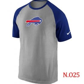Wholesale Cheap Nike Buffalo Bills Ash Tri Big Play Raglan NFL T-Shirt Grey/Blue
