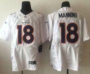 Wholesale Cheap Nike Broncos #18 Peyton Manning White Men's Stitched NFL Elite Event Jersey