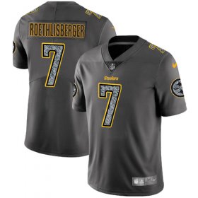 Wholesale Cheap Nike Steelers #7 Ben Roethlisberger Gray Static Men\'s Stitched NFL Vapor Untouchable Limited Jersey