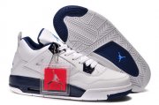 Wholesale Cheap Air Jordan 4 For Womens Shoes white/blue