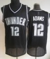 Wholesale Cheap Oklahoma City Thunder #12 Steven Adams Black With White Swingman Jersey