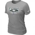 Wholesale Cheap Women's Nike Philadelphia Eagles Critical Victory NFL T-Shirt Light Grey
