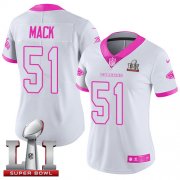 Wholesale Cheap Nike Falcons #51 Alex Mack White/Pink Super Bowl LI 51 Women's Stitched NFL Limited Rush Fashion Jersey