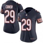 Wholesale Cheap Nike Bears #29 Tarik Cohen Navy Blue Team Color Women's Stitched NFL Vapor Untouchable Limited Jersey