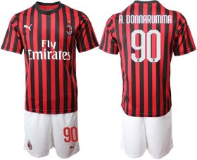 Wholesale Cheap AC Milan #90 A.Donnarumma Home Soccer Club Jersey