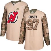 Wholesale Cheap Adidas Devils #97 Nikita Gusev Camo Authentic 2017 Veterans Day Stitched Youth NHL Jersey