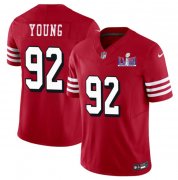 Cheap Men's San Francisco 49ers #92 Chase Young New Red 2024 F.U.S.E. Super Bowl LVIII Patch Vapor Untouchable Limited Football Stitched Jersey