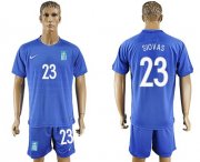 Wholesale Cheap Greece #23 Siovas Away Soccer Country Jersey