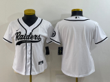 Wholesale Cheap Women's Las Vegas Raiders Blank White With Patch Cool Base Stitched Baseball Jersey
