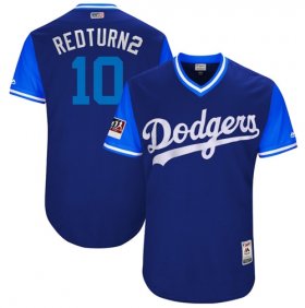 Wholesale Cheap Dodgers #10 Justin Turner Royal \"Redturn2\" Players Weekend Authentic Stitched MLB Jersey