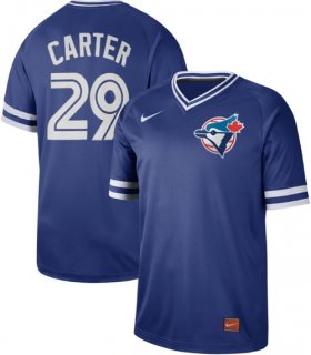 Wholesale Cheap Nike Blue Jays #29 Joe Carter Royal Authentic Cooperstown Collection Stitched MLB Jersey