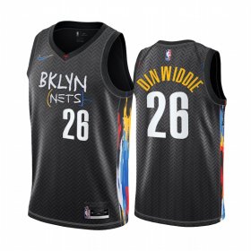 Wholesale Cheap Nike Brooklyn Nets #26 Spencer Dinwiddie Black NBA Swingman 2020-21 City Edition Jersey