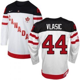Wholesale Cheap Olympic CA. #44 Marc-Edouard Vlasic White 100th Anniversary Stitched NHL Jersey