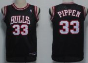 Wholesale Cheap Chicago Bulls #33 Pippen Black With Bulls Swingman Jersey