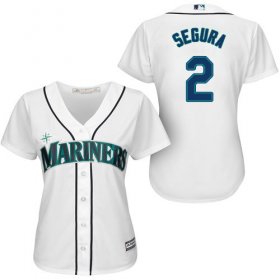 Wholesale Cheap Mariners #2 Jean Segura White Home Women\'s Stitched MLB Jersey