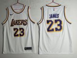 Wholesale Cheap Men's Los Angeles Lakers 23 Lebron James White Nike Swingman Jersey