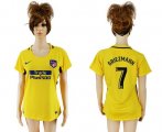 Wholesale Cheap Women's Atletico Madrid #7 Griezmann Away Soccer Club Jersey