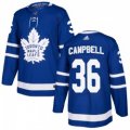Wholesale Cheap Men's Toronto Maple Leafs #36 Jack Campbell Blue Authentitc Adidas Jersey