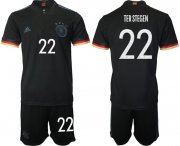 Wholesale Cheap Men 2020-2021 European Cup Germany away black 22 Adidas Soccer Jersey