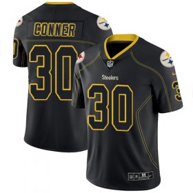 Wholesale Cheap Nike Steelers #30 James Conner Lights Out Black Men\'s Stitched NFL Limited Rush Jersey